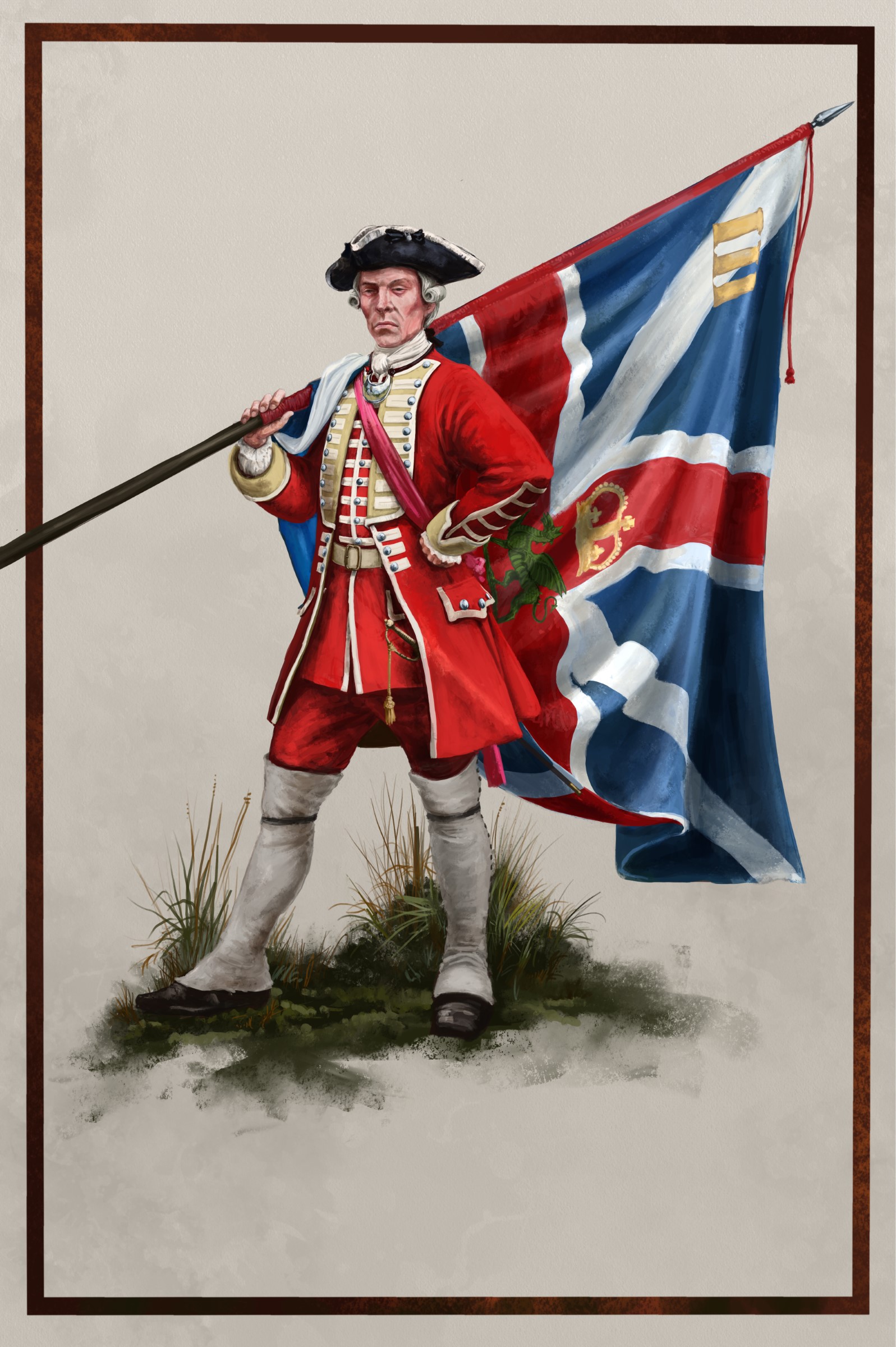 Ensign 3rd Buffs regiment 1745